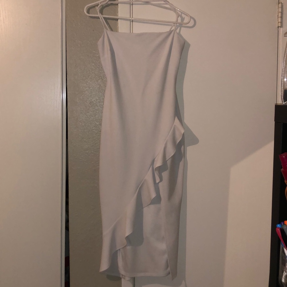 White MidSlit Dress